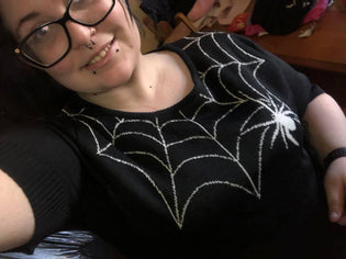  Hell Bunny Black Widow Jumper by Lola-Mae Haaring