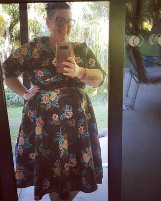  Hell Bunny Blue Bell 50's Dress by Temena Balfour