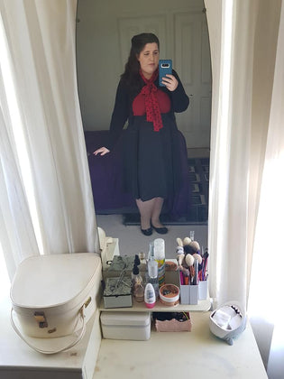  Banned Sent With Love Tie Neck Blouse in Bordeaux by Maddie Duffy