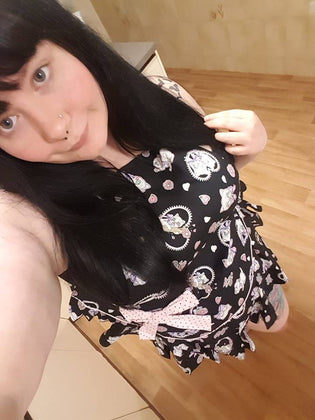  Hell Bunny Amelia Apron / Pinny in Black by Jade Barbaro