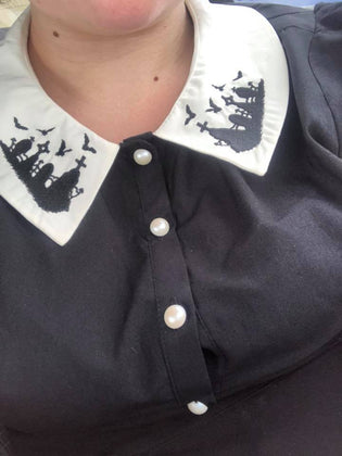  Hell Bunny Graveyard Blouse by Lola-Mae Haaring