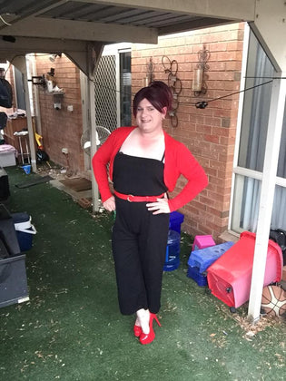  Banned Flickers Bolero / Shrug in Red by Miss Bunny Bordello