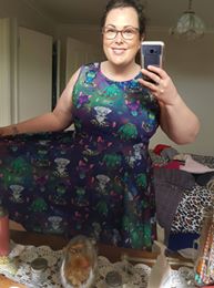  Offend My Eyes Possessed Pets Skater Dress by Carmen Burns