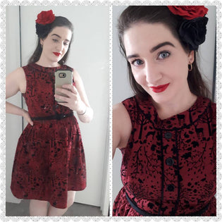  Hell Bunny Sherwood Mini Dress in Red by Ariana Ciccarelli