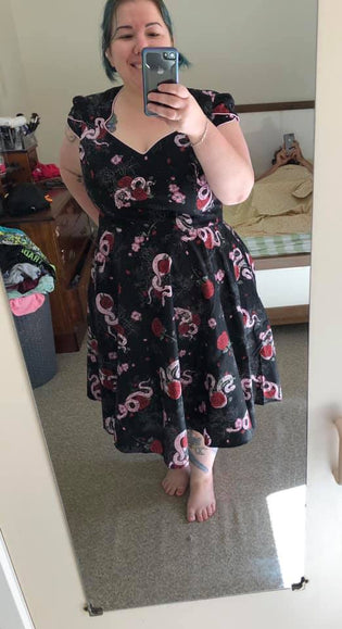  Hell Bunny Python Rose 50's Dress by Morgaan Wilson