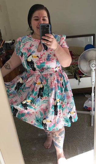  Hell Bunny Toucan Mid Dress by Morgaan Wilson