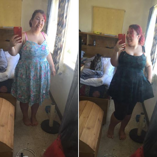  Hell Bunny Sakura Mid Dress & Collectif Rochelle Check Skater Dress by Ashlee Walker