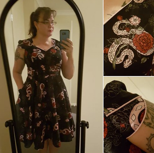  Hell Bunny Python Rose 50's Dress by Yvonne Kirk