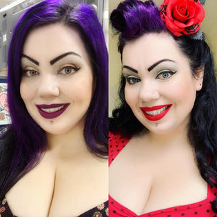  Model Rock 'Rock Chic' Liquid Lipstick in Deep Purple & Wolfcherry