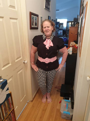  Hell Bunny Pokerface Blouse & Pokerface Capris by Natalie Bond