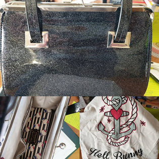  Hell Bunny Tippi Bag in Black by Yvonne Kirk