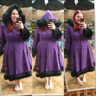  Hell Bunny Elvira Coat in Purple (Pre-order) by Kim Lewis