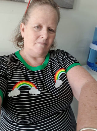  Hell Bunny Rainbow Top by Natalie Bond