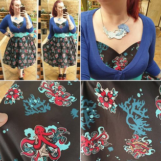  Hell Bunny Poseidon 50's Dress by Kim Lewis