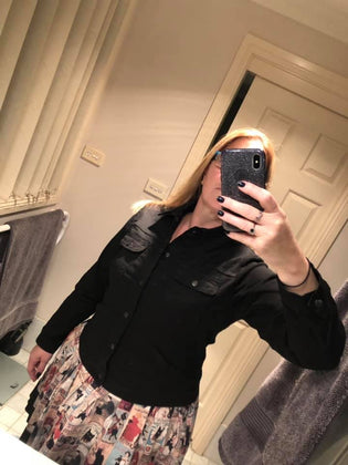  Hell Bunny Indiana Black Denim Jacket by Sharon Stone