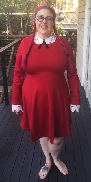  Hell Bunny Ricci Dress in Red by Emilie Obscura