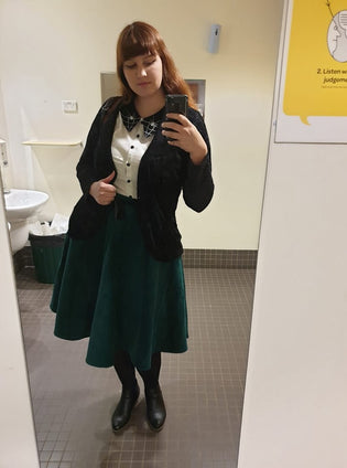  Hell Bunny Jefferson Skirt in Green by Annalise Fredericks