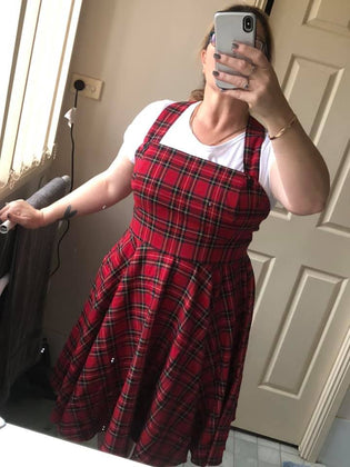  Hell Bunny Irvine Pinafore by Sharon Stone