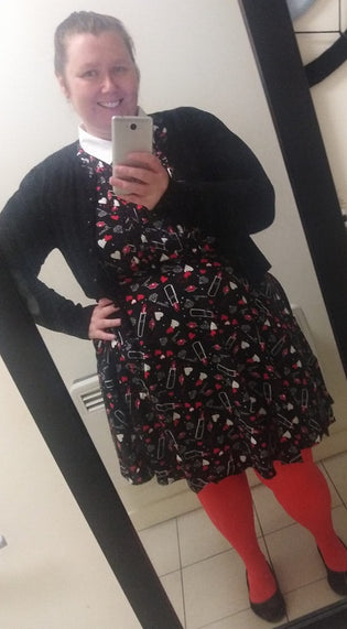  Hell Bunny Bisous Mini Dress by Lisa Huddleston