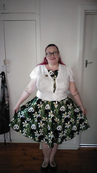  Lady Vintage Tea Dress in Panda (Pre-order) by Becbec Hunt