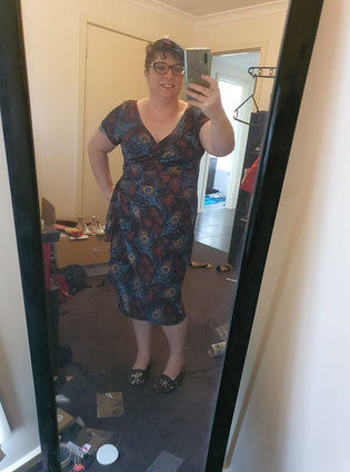  Lady Vintage Elsie Dress in Peacock Love (Pre-order) by Keziah Jones