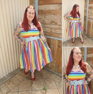  Hell Bunny Over The Rainbow 50's Dress by Kim Lewis