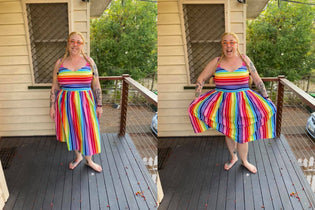  Hell Bunny Over The Rainbow 50's Dress by Millie Wong