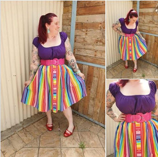  Hell Bunny Over the Rainbow Skirt by Kim Moyse