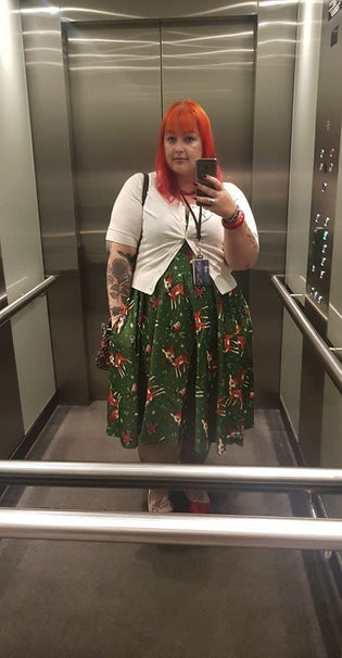 Sourpuss Deer Me Sweets Dress in Pine by Caylee Church
