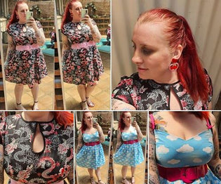  Hell Bunny Mushu Mid Dress & Hell Bunny Daydream Mid Dress by Kim Lewis