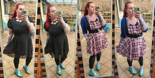  Hell Bunny Aria Mini Dress and Dalston Pinafore Dress by Kim Moyse