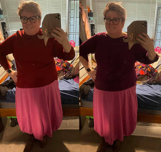  Banned Addicted Top in Aubergine & Hell Bunny Spiros Top in Burgundy by Danielle Lucas