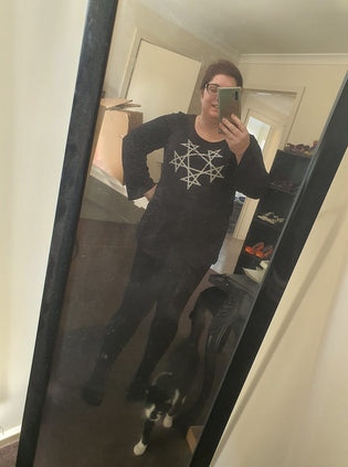  Banned Pentagram Oversize Top by Keziah Jones