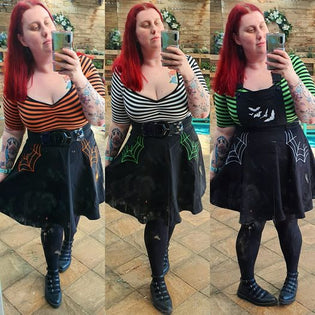  Hell Bunny Warlock Tops in Orange, White and Green by Kim Moyse