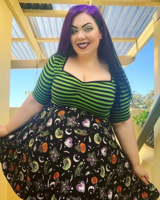  Hell Bunny Warlock Top in Green by Michelle Dircks
