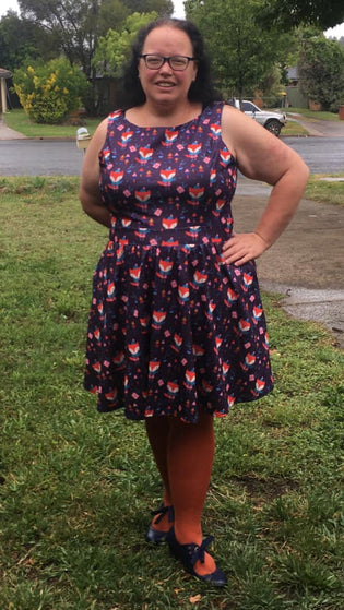  Lady Vintage Tea Dress in Little Miss Foxy by Megan Hodsdon