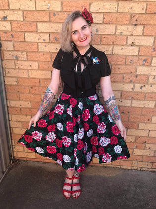  Hell Bunny Ruby Skirt and Evanora Blouse by Caitlin Bradley