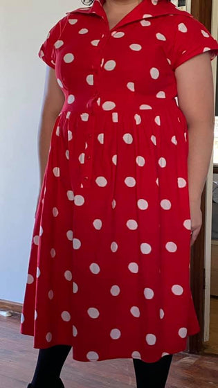 Collectif Judy Painted Polkadot Dress (Pre-order) by Shauna Collins