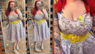  Hell Bunny Birdcage Dress in Lavender by Kim Moyse