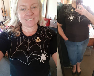  Hell Bunny Black Widow Jumper by Nerida Atkin