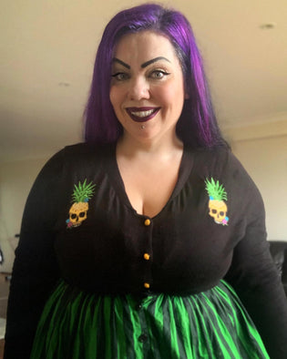  Banned Pineapple Skull Cardigan by Michelle Dircks