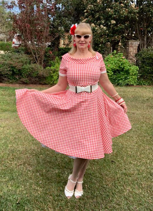  Dolly and Dotty Darlene Dress in Red Gingham (Pre-order) by Jo-Anne Nielsen