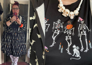 Collectif Skeleton Boo-Gie Skirt and Top by Claire Gruppetta