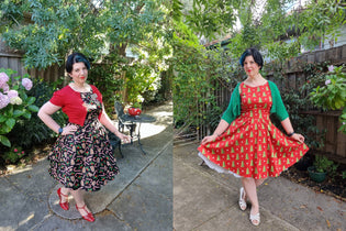  Lady Vintage Tea Dress in Christmas Prints (Pre-order) by Kylie Rogers