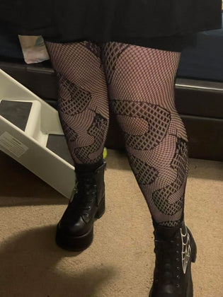  Pamela Mann Snake Fishnet Tights by Sarah Schonfelder