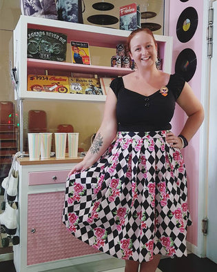  Hell Bunny Harlequin 50's Skirt by Emily Freeman