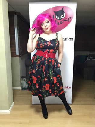  Hell Bunny Poppy 50's Dress - Kitty Deluxe Selfie