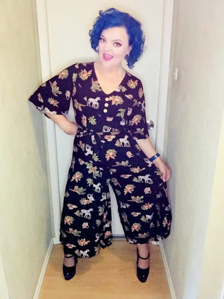  Hell Bunny Messina Jumpsuit - Kitty Deluxe Selfie