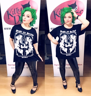  Killstar Relaxed Tee in 'People are Strange' - Kitty Deluxe Selfie