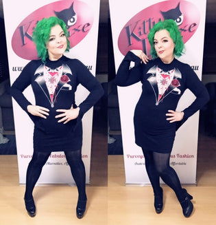  Kreepsville 666 Stretchy Dracula Wiggle Dress - Kitty Deluxe Selfie